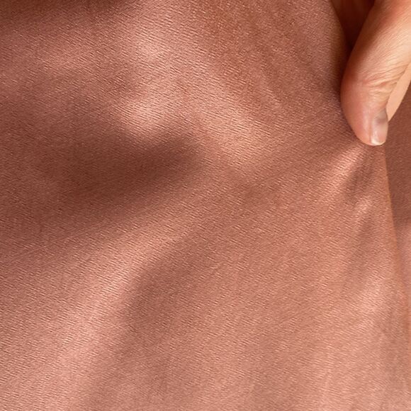 WAYF Rose Gold Gwyneth Wrap Satin Midi Dress Size Small - Picture 16 of 16
